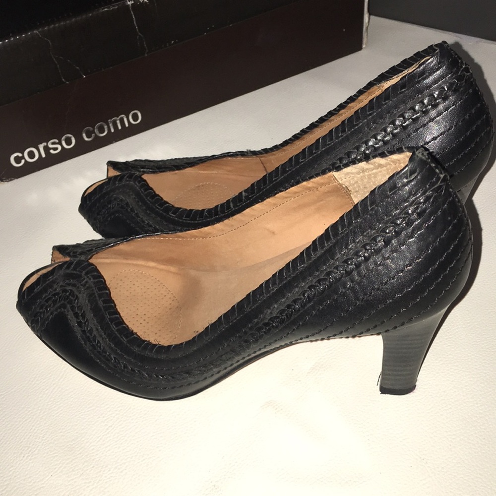 Corso Como Leather Heels - Picture 3 of 8